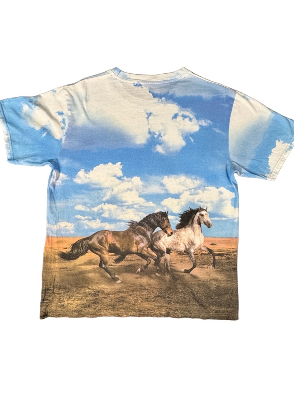 twik Women’s Size L Graphic Tee with Running Horses - Organic Cotton - Picture 4 of 11